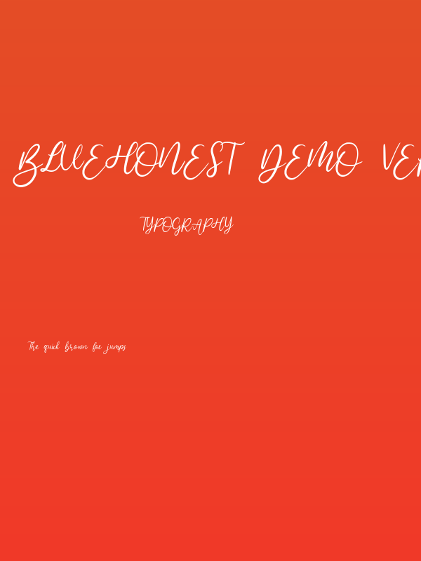 Bluehonest Demo Version Poster