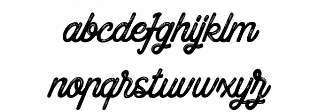 Blueline Paradise 字体 小写