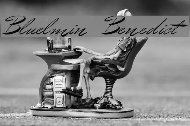Bluelmin Benedict Font examples