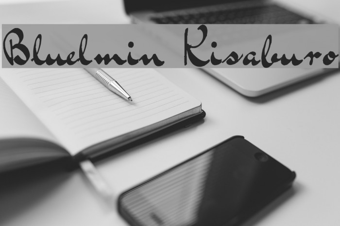 Bluelmin Kisaburo Font examples