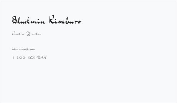 Bluelmin Kisaburo Business Card