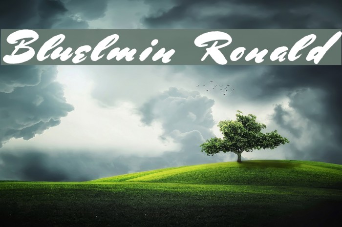 Bluelmin Ronald Font examples