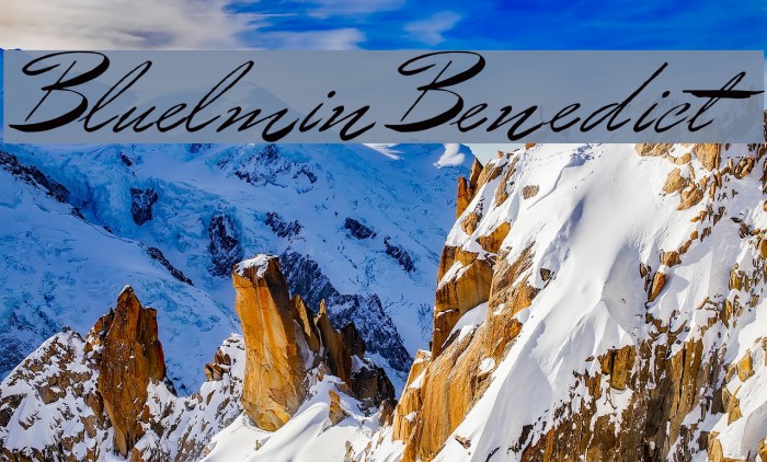BluelminBenedict Font examples