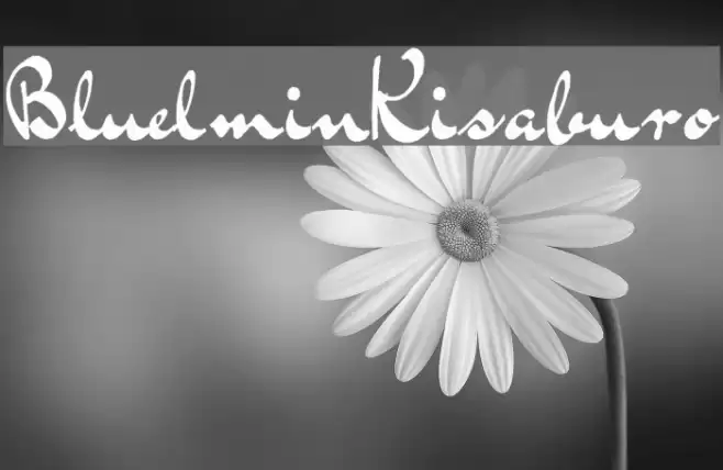 BluelminKisaburo Font examples