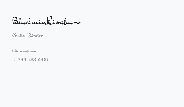 BluelminKisaburo Business Card