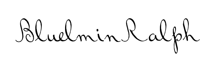 BluelminRalph  Frei Schriftart Herunterladen