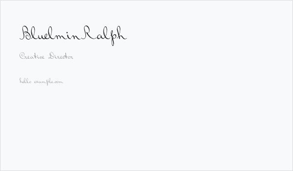 BluelminRalph Business Card