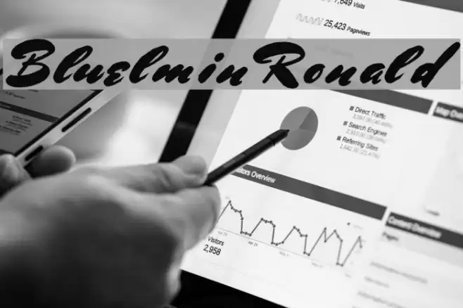 BluelminRonald Font examples