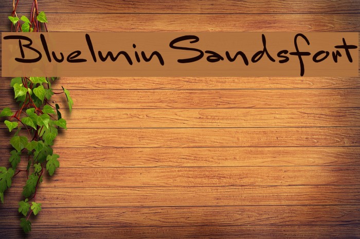 BluelminSandsfort Font examples