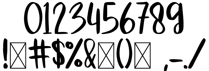 Bluemoon Font OTHER CHARS