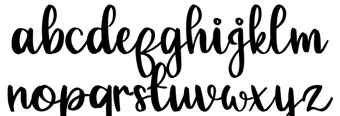 Bluemoon Font LOWERCASE