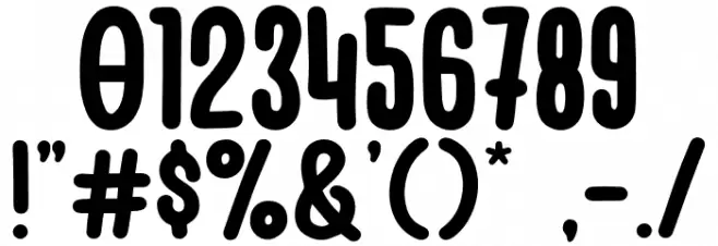 Bluenesia Font OTHER CHARS