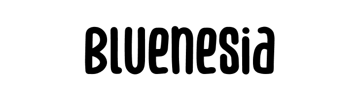 Bluenesia  フリーフォントのダウンロード