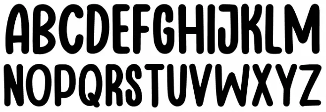 Bluenesia Font UPPERCASE