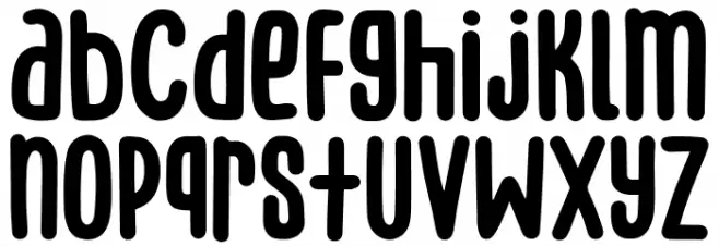 Bluenesia फ़ॉन्ट लोअरकेस