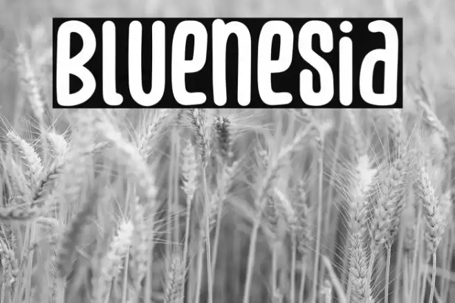 Bluenesia Font examples