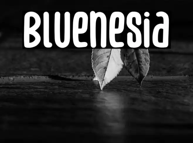 Bluenesia Font examples