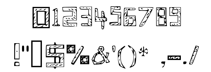 Blueprint Medium Font OTHER CHARS