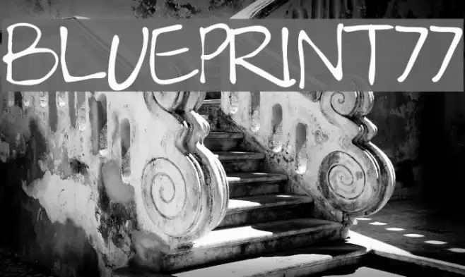 Blueprint77 Font examples