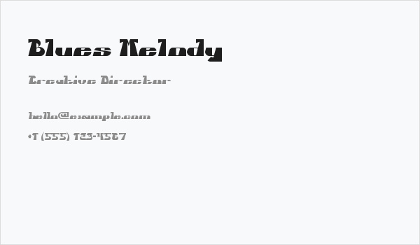 Blues Melody Business Card