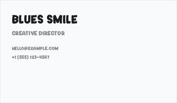 Blues Smile Business Card
