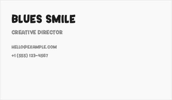 Blues Smile Business Card