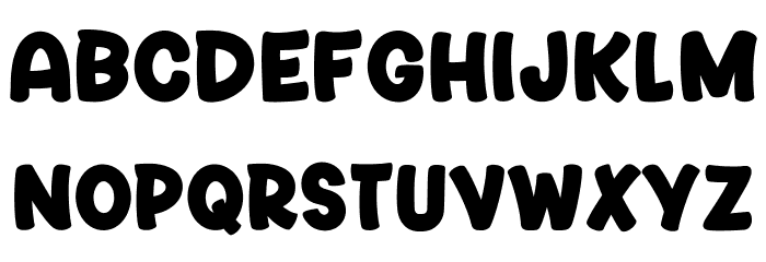 Blues Smile Schriftart Kleinbuchstaben