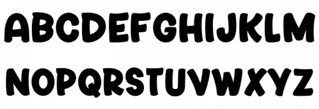 Blues Smile Schriftart Kleinbuchstaben
