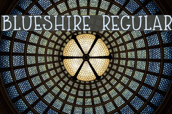 Blueshire Regular Font examples