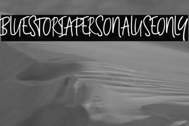 BluestoriaPersonalUseOnly Font examples