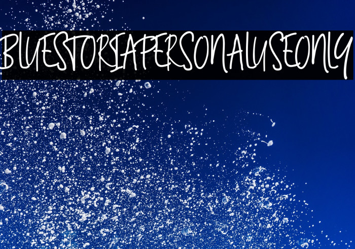 BluestoriaPersonalUseOnly Caratteri examples