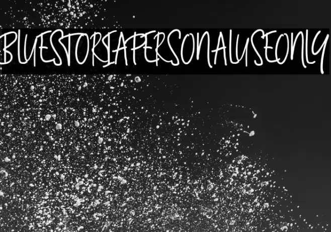 BluestoriaPersonalUseOnly Font examples