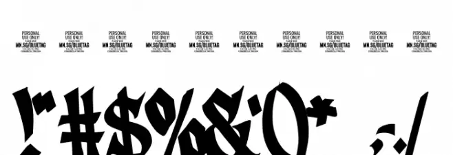 Bluetag PERSONAL USE Bold Italic 字体 其它煤焦