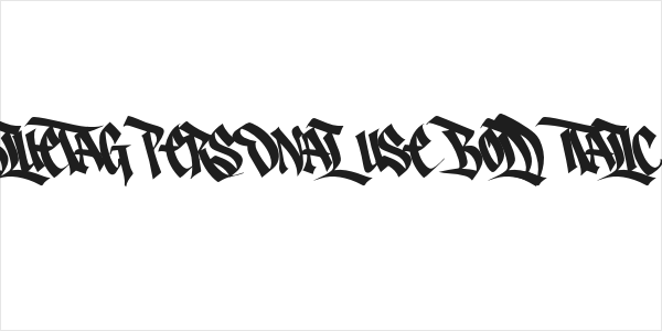 Bluetag PERSONAL USE Bold Italic Logo