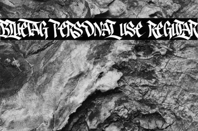 Bluetag PERSONAL USE Regular Font examples
