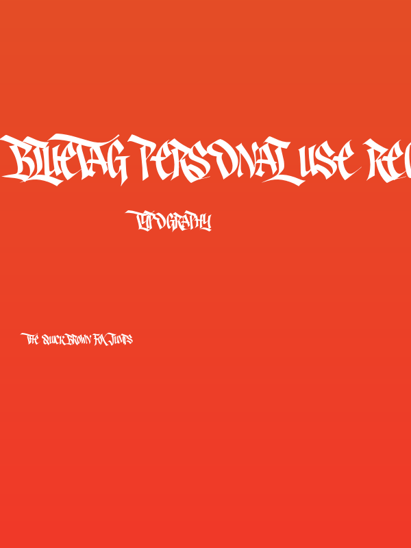 Bluetag PERSONAL USE Regular Poster