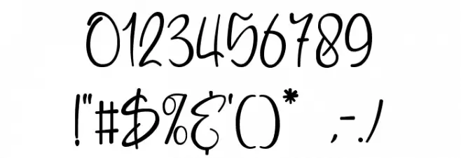 Bluettelli フォント その他の文字