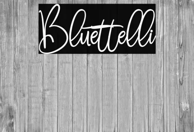 Bluettelli Font examples