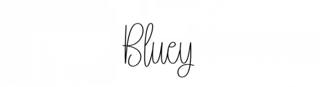Bluey  Frei Schriftart Herunterladen
