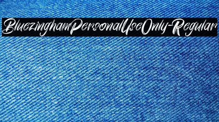 BluezinghamPersonalUseOnly-Regular Example 1