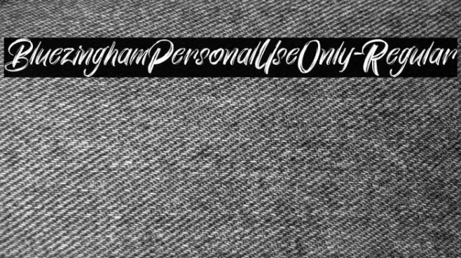 BluezinghamPersonalUseOnly-Regular Font examples