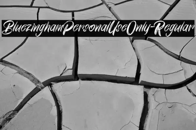 BluezinghamPersonalUseOnly-Regular Font examples