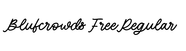 Blufcrowds Free Regular  Free Fonts Download