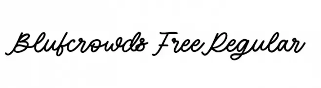 Blufcrowds Free Regular  Descarca Fonturi Gratis