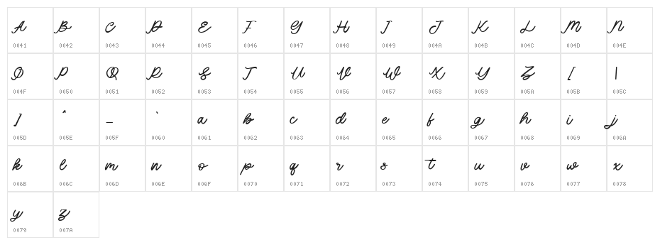 Blufcrowds Free Regular Character Map