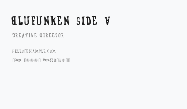 Blufunken side A Business Card