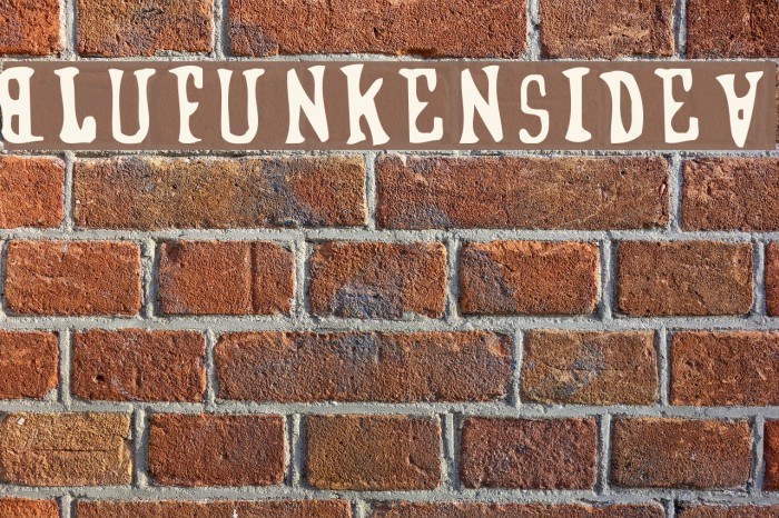 BlufunkensideA Font examples
