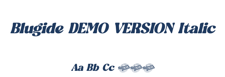 Blugide DEMO VERSION Italic Font Preview