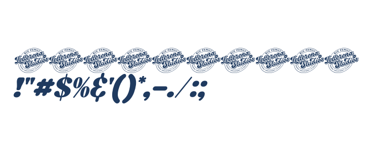 Blugide DEMO VERSION Italic Other Characters