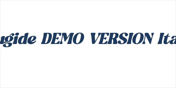 Blugide DEMO VERSION Italic Logo